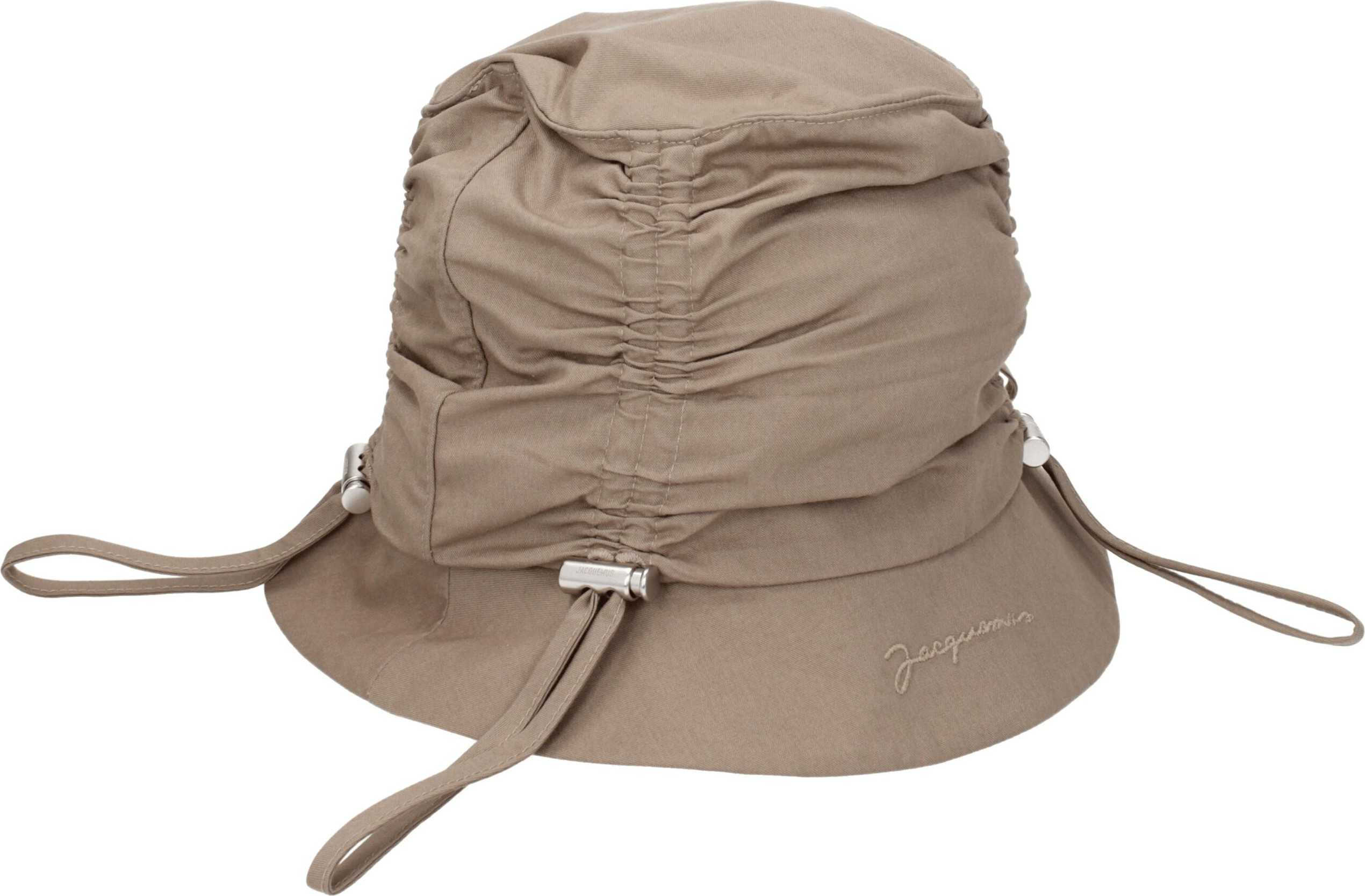 Jacquemus Bej Paxtali Bucket Shapkalari