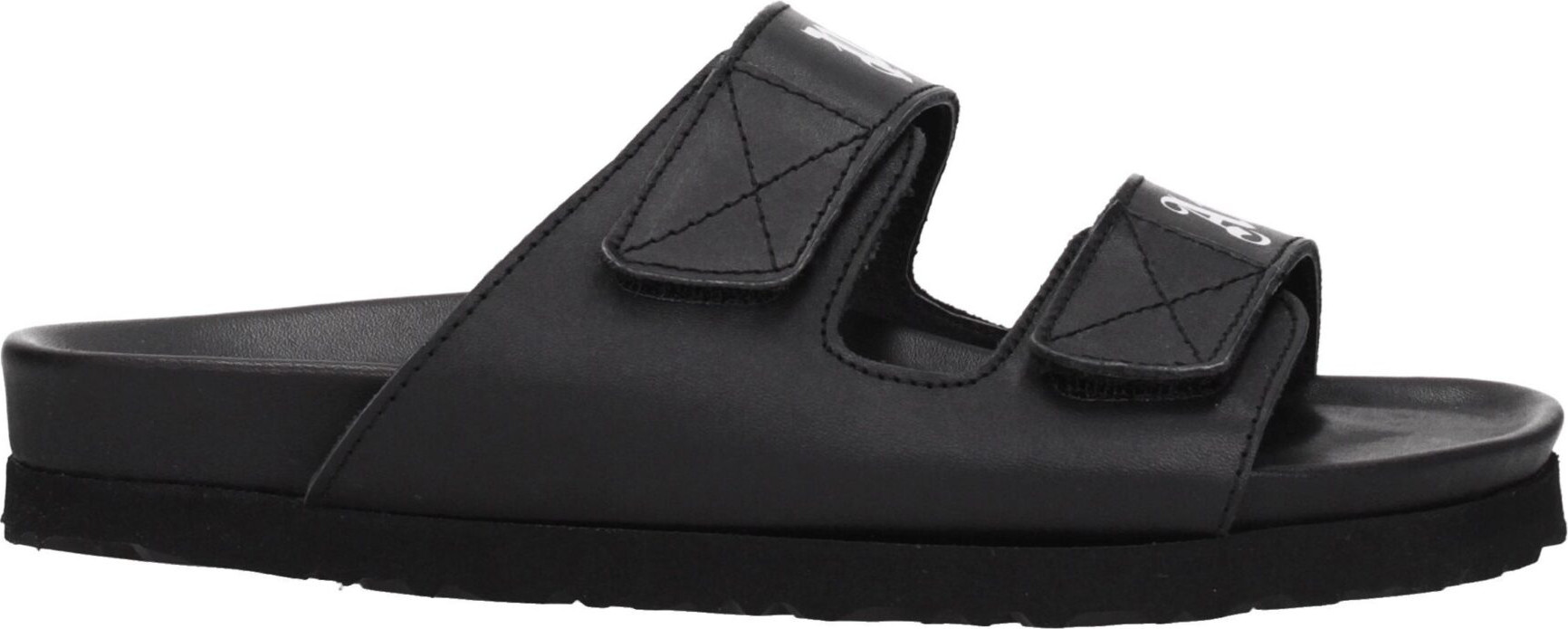 Palm Angels Qora Charmdadan Tikilgan Yassi Zamshiy Sandal