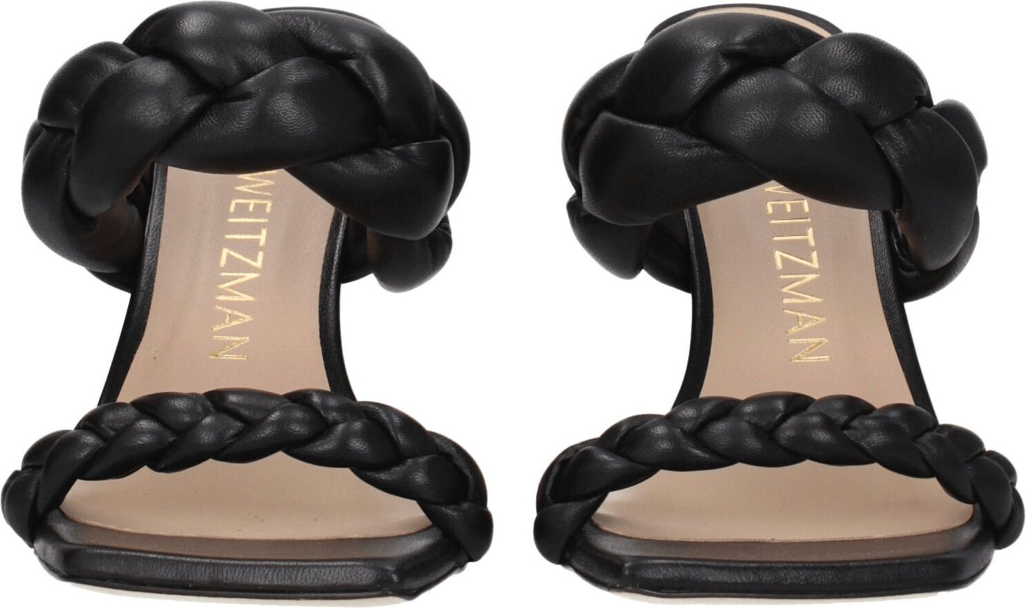 Black Leather Stiletto Heel Sandals Stuart Weitzman