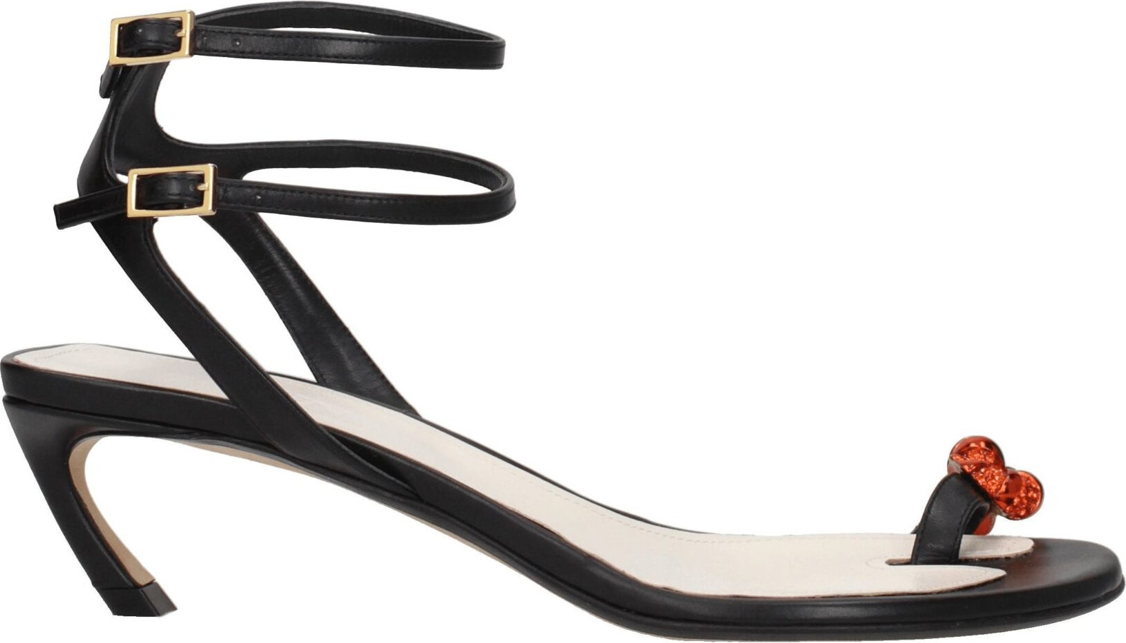 Босоножки Lanvin Черная Кожа Шпилька