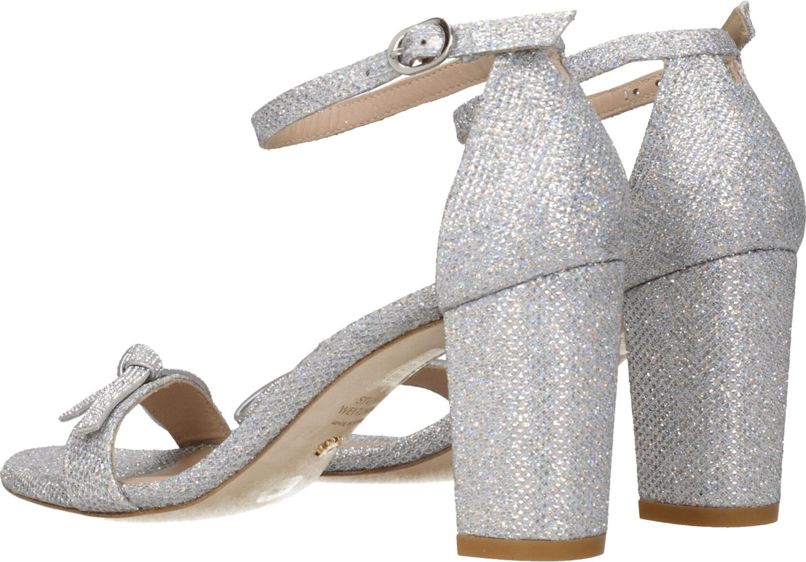 Серые тканевые босоножки на платформе Stuart Weitzman