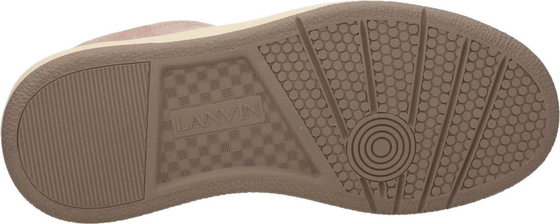 Розовые кожаные низкие кеды Lanvin