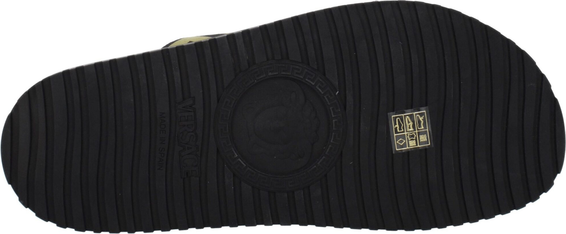 Versace Black Fabric Slippers