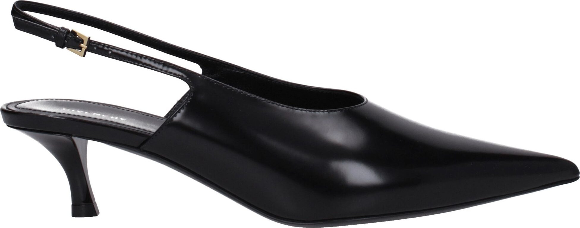 Black Leather Mid Heel Pumps Givenchy