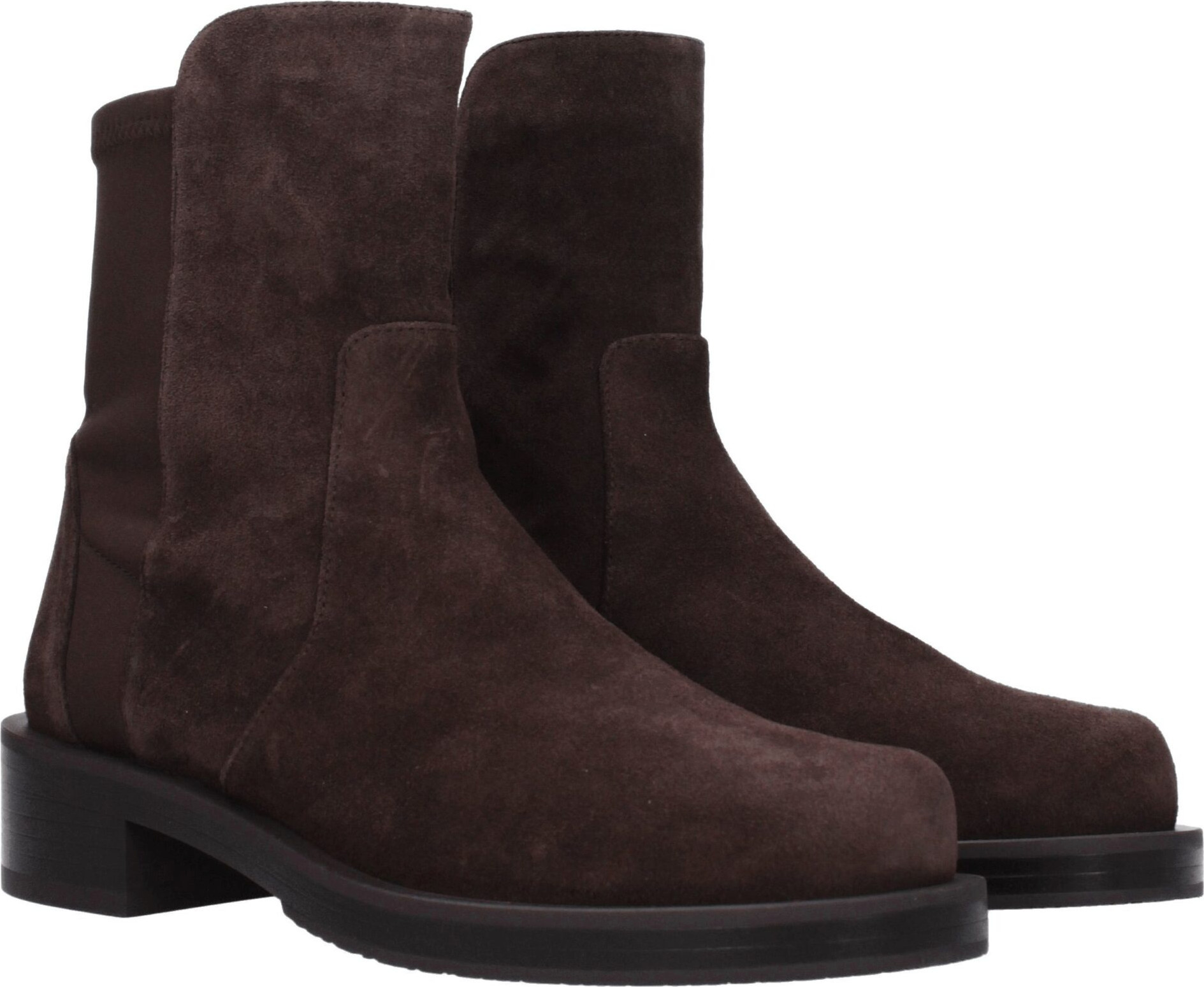 Ботильоны из коричневой кожи Stuart Weitzman