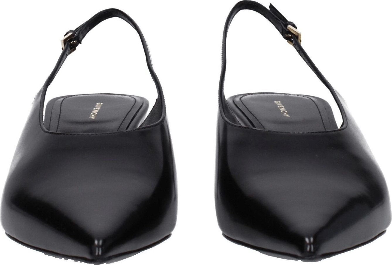 Black Leather Mid Heel Pumps Givenchy