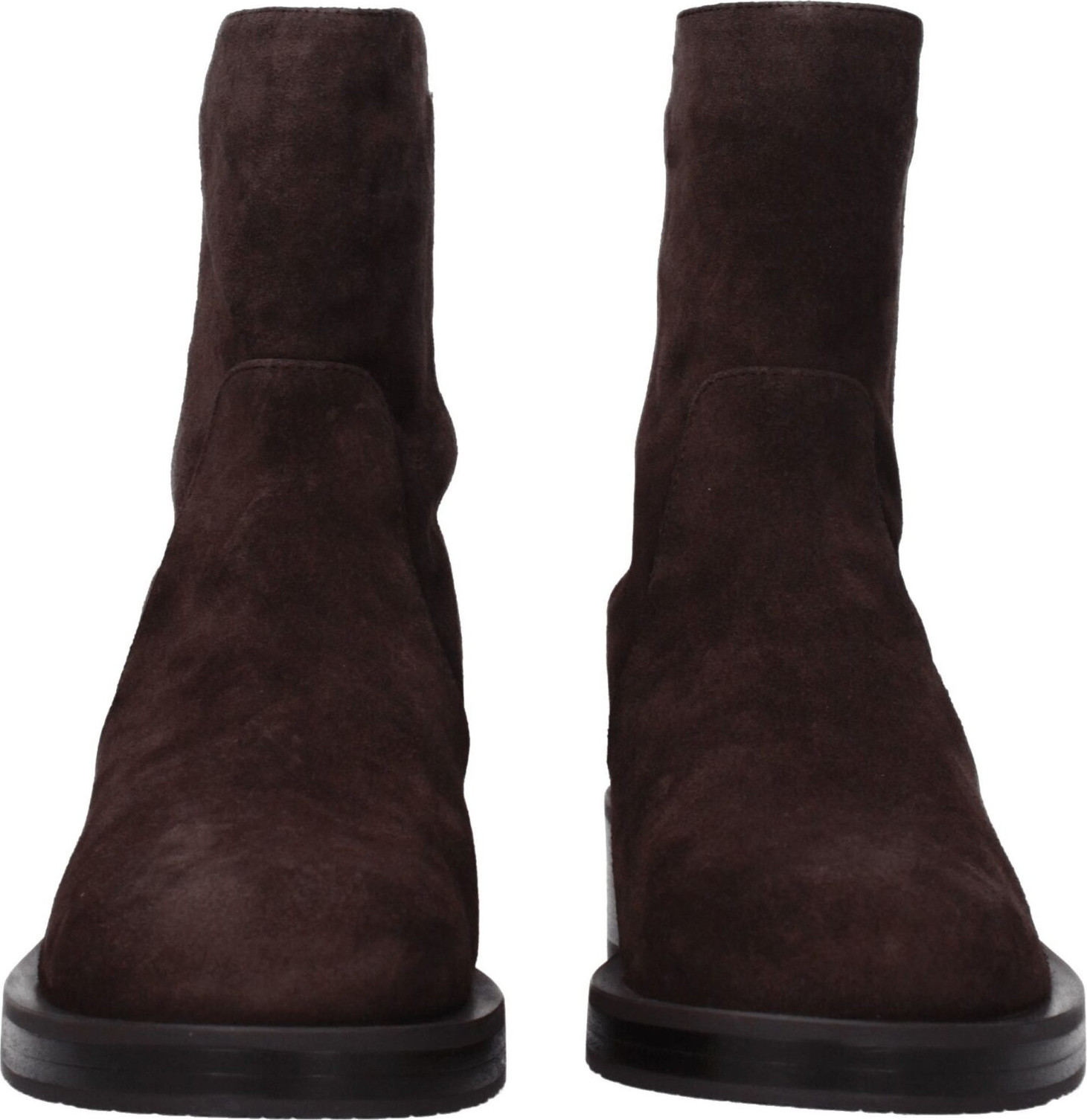 Ботильоны из коричневой кожи Stuart Weitzman