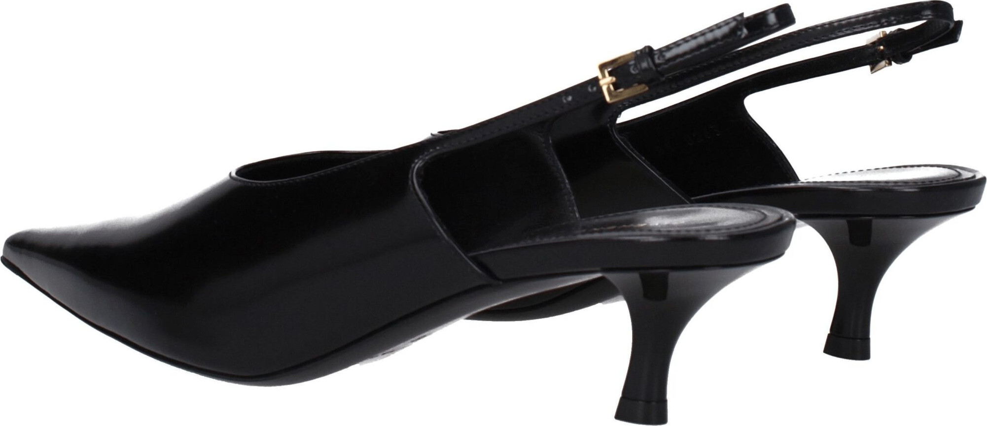 Black Leather Mid Heel Pumps Givenchy