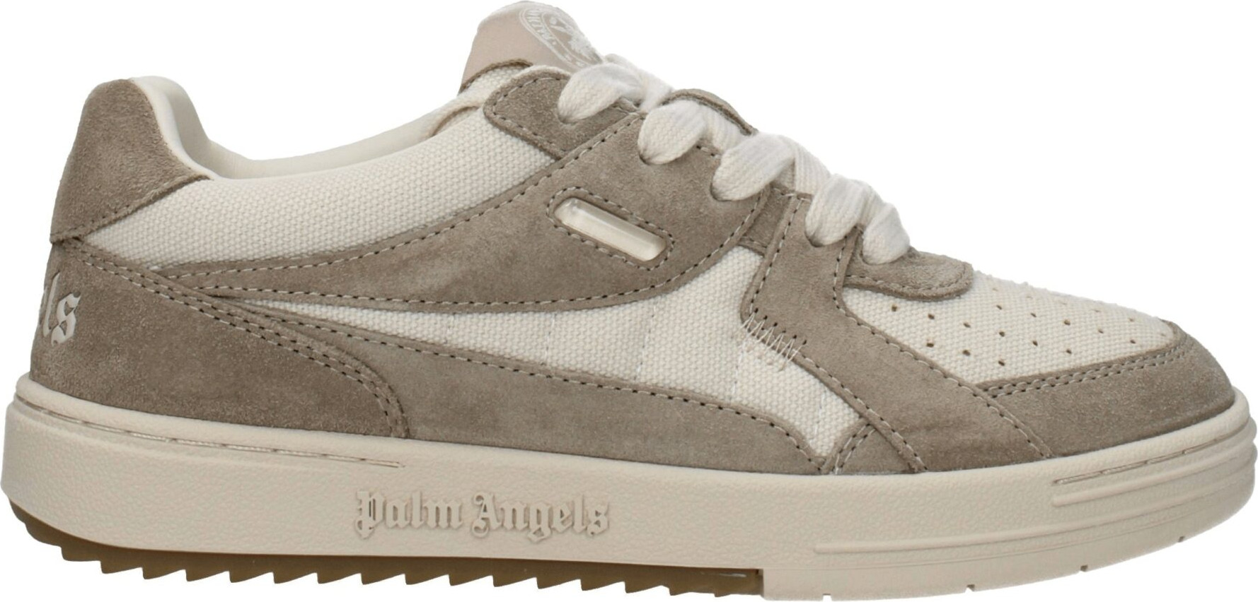 Кроссовки Palm Angels из бежевой ткани с низкой посадкой