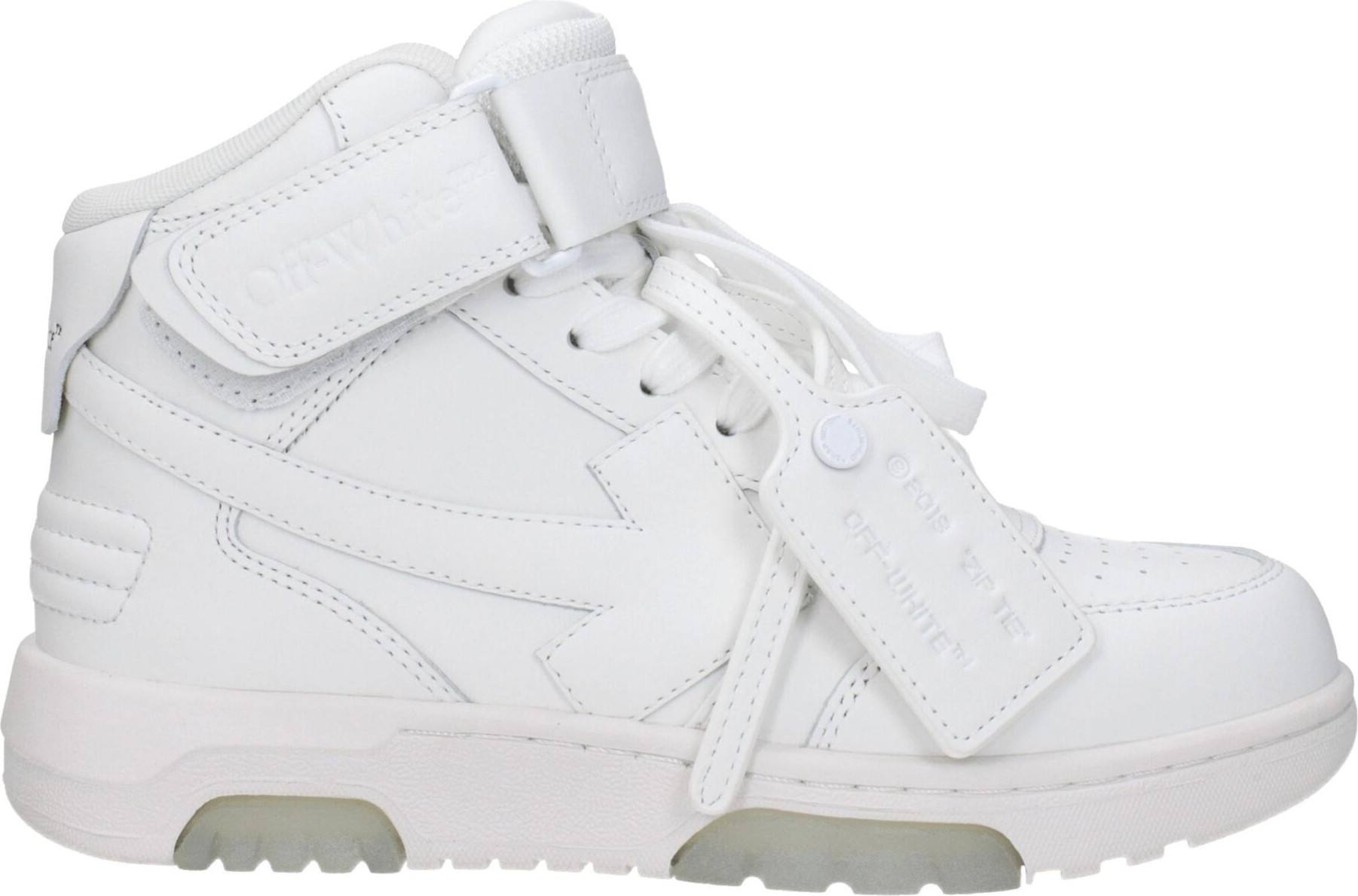 White Leather High Top Sneakers