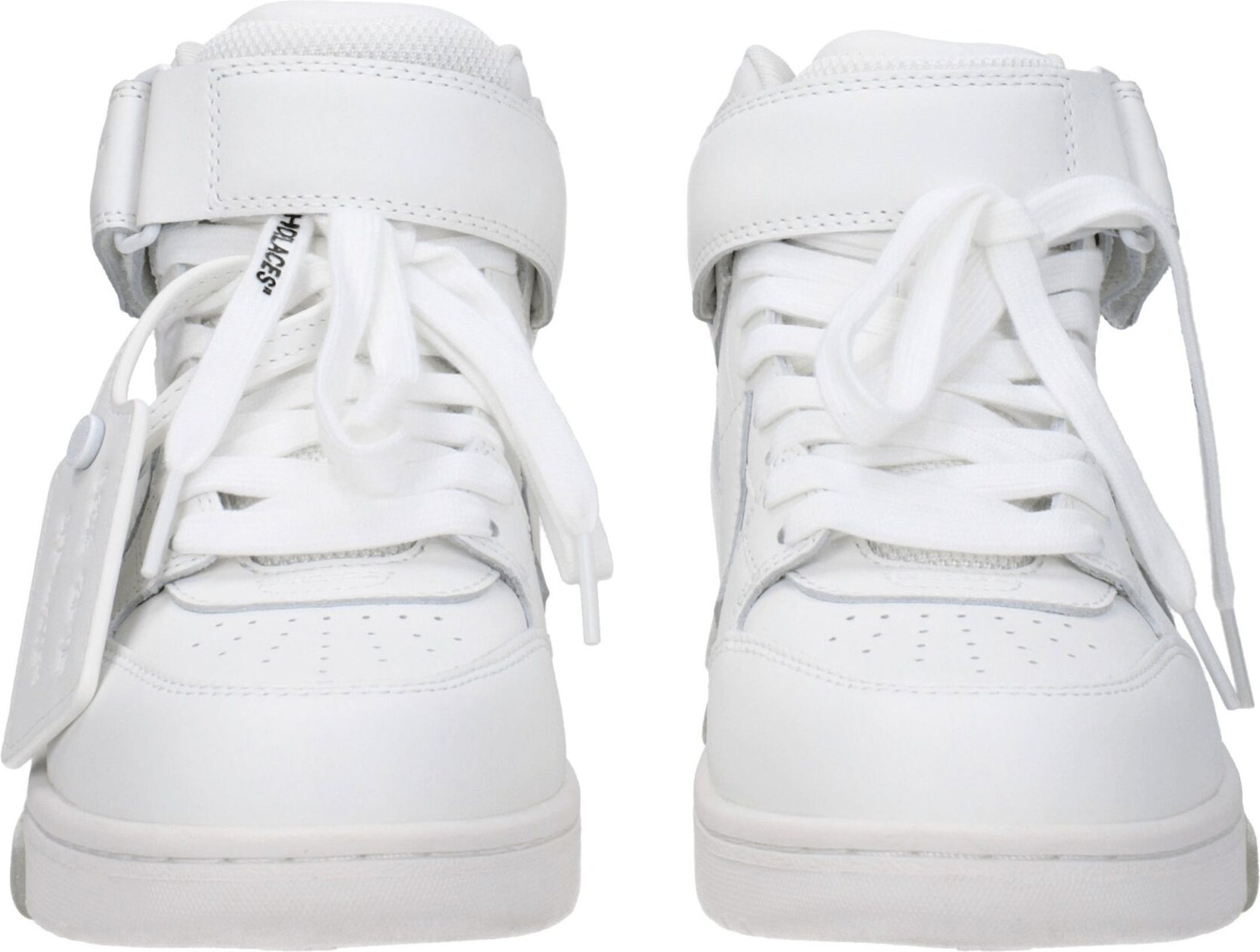 White Leather High Top Sneakers