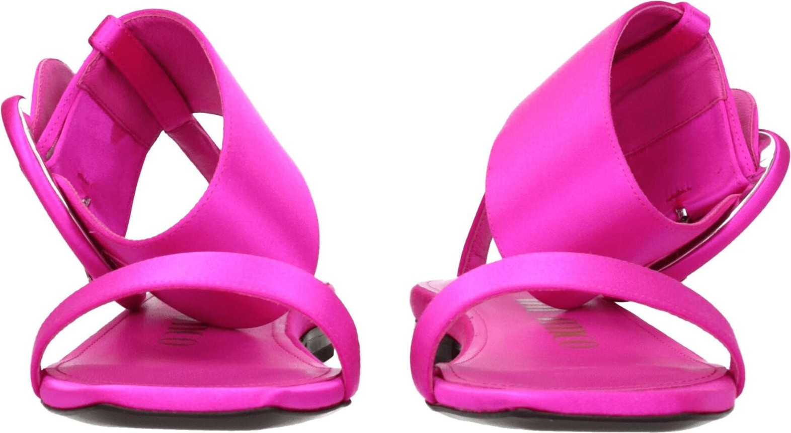Pink Satin Flat Sandals