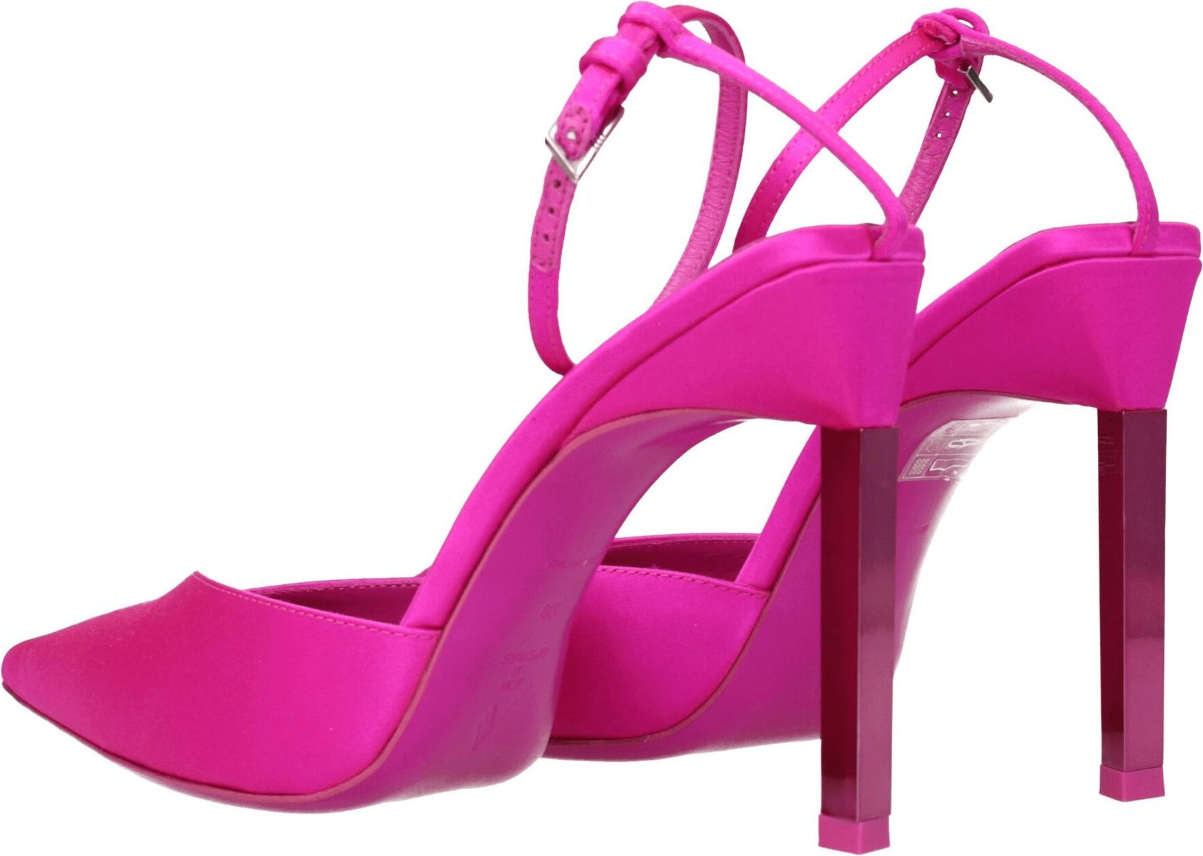 Pink Satin Stiletto Heel Sandals by The Attico