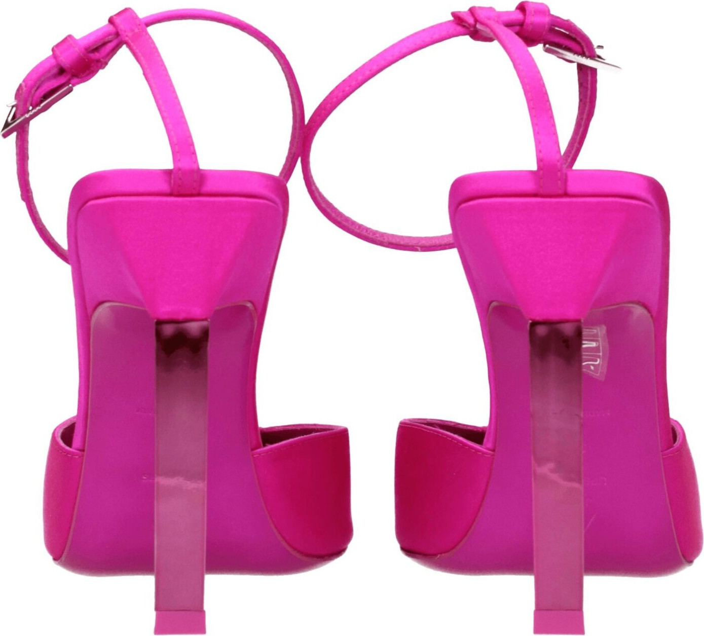 Pink Satin Stiletto Heel Sandals by The Attico