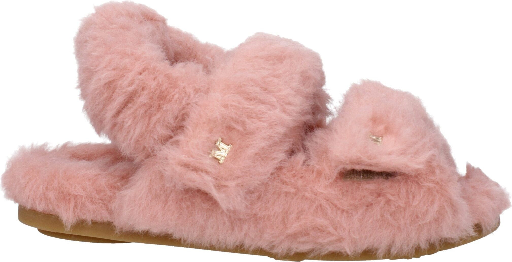 Розовые меховые сандалии Max Mara