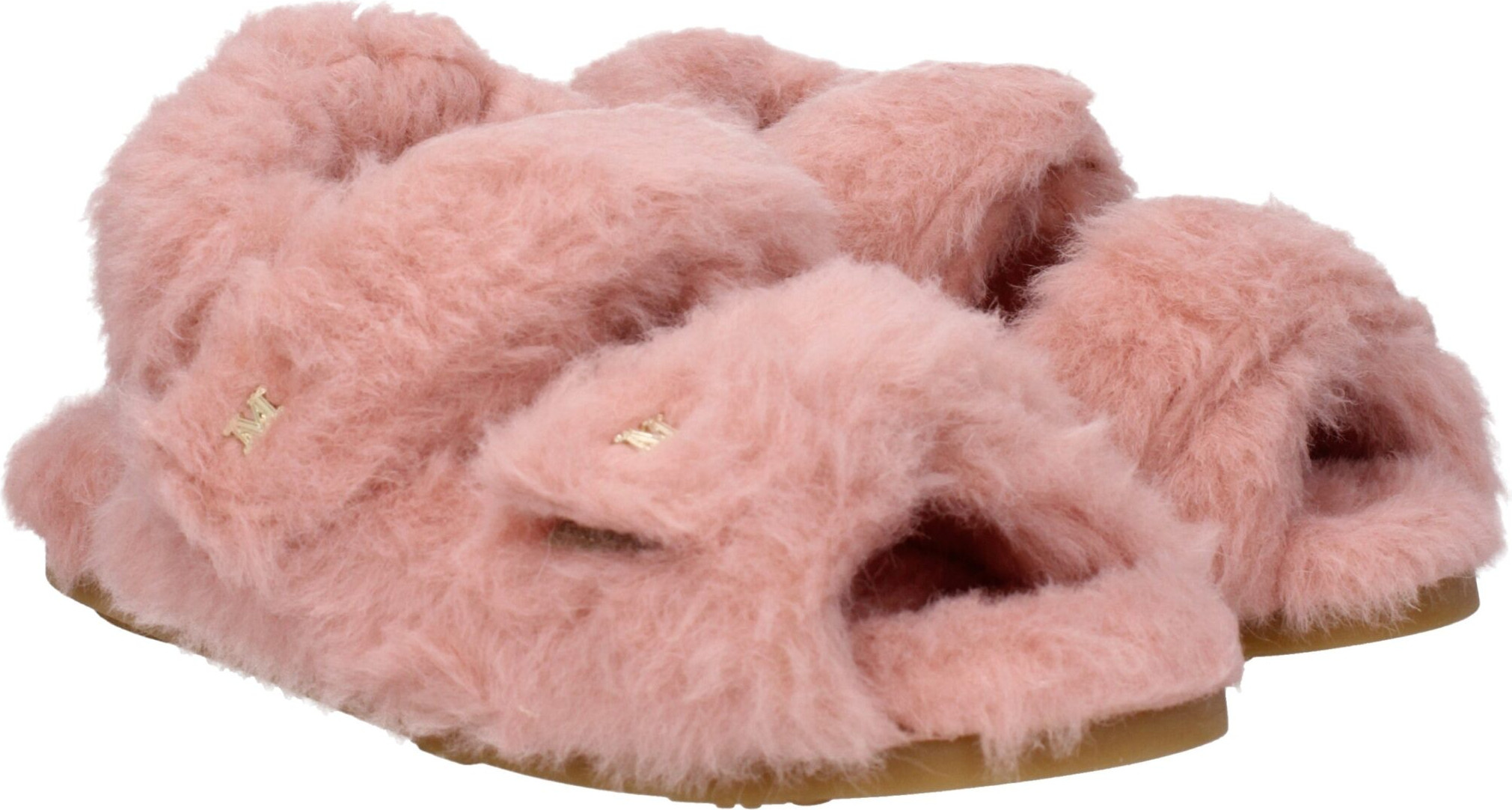 Розовые меховые сандалии Max Mara