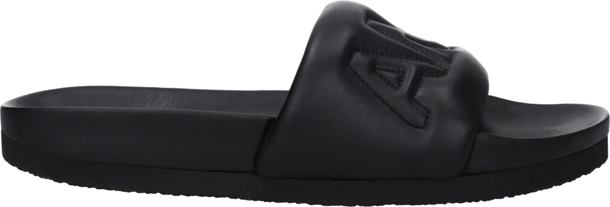 Slippers Black Leather
