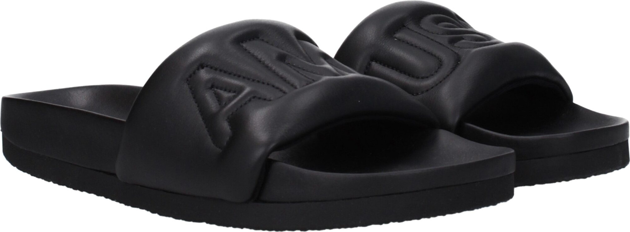 Slippers Black Leather