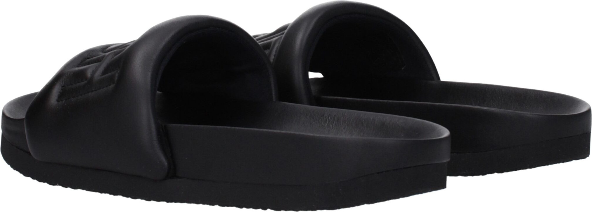 Slippers Black Leather