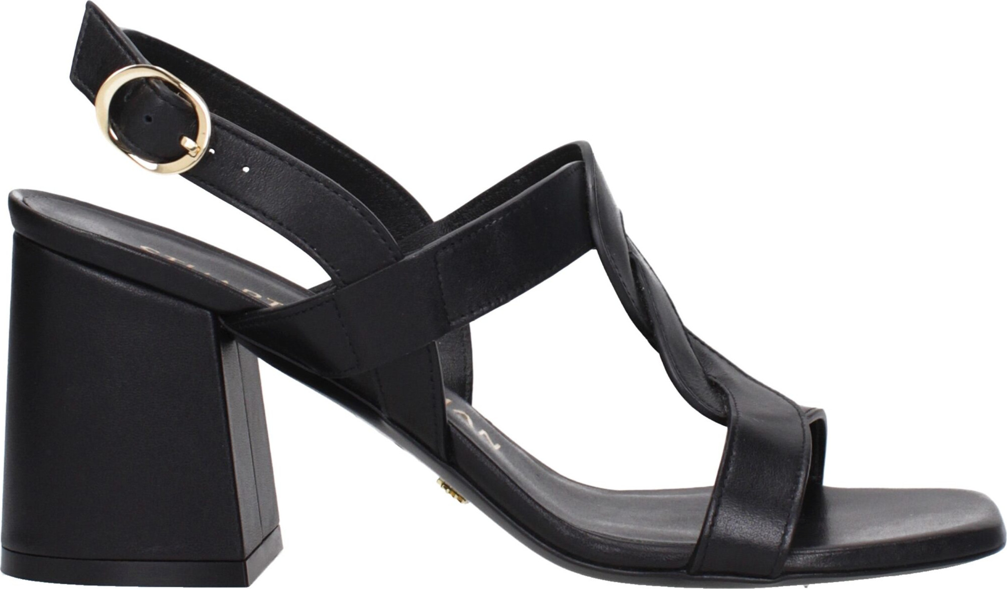 Босоножки на платформе из черной кожи Stuart Weitzman