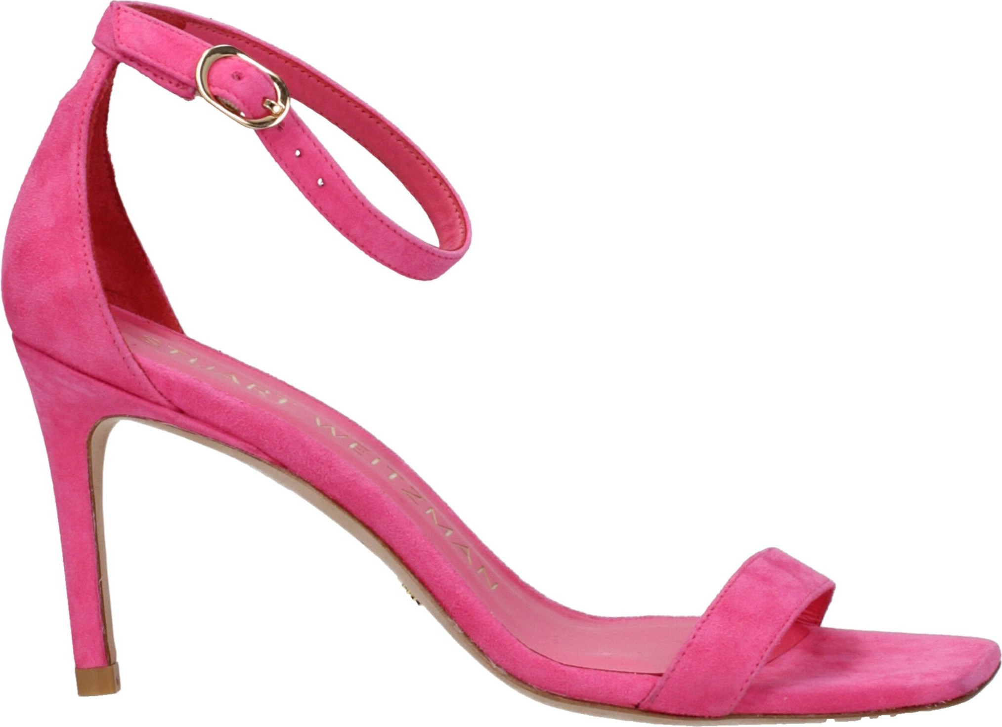 Босоножки Stuart Weitzman на шпильке из розовой кожи
