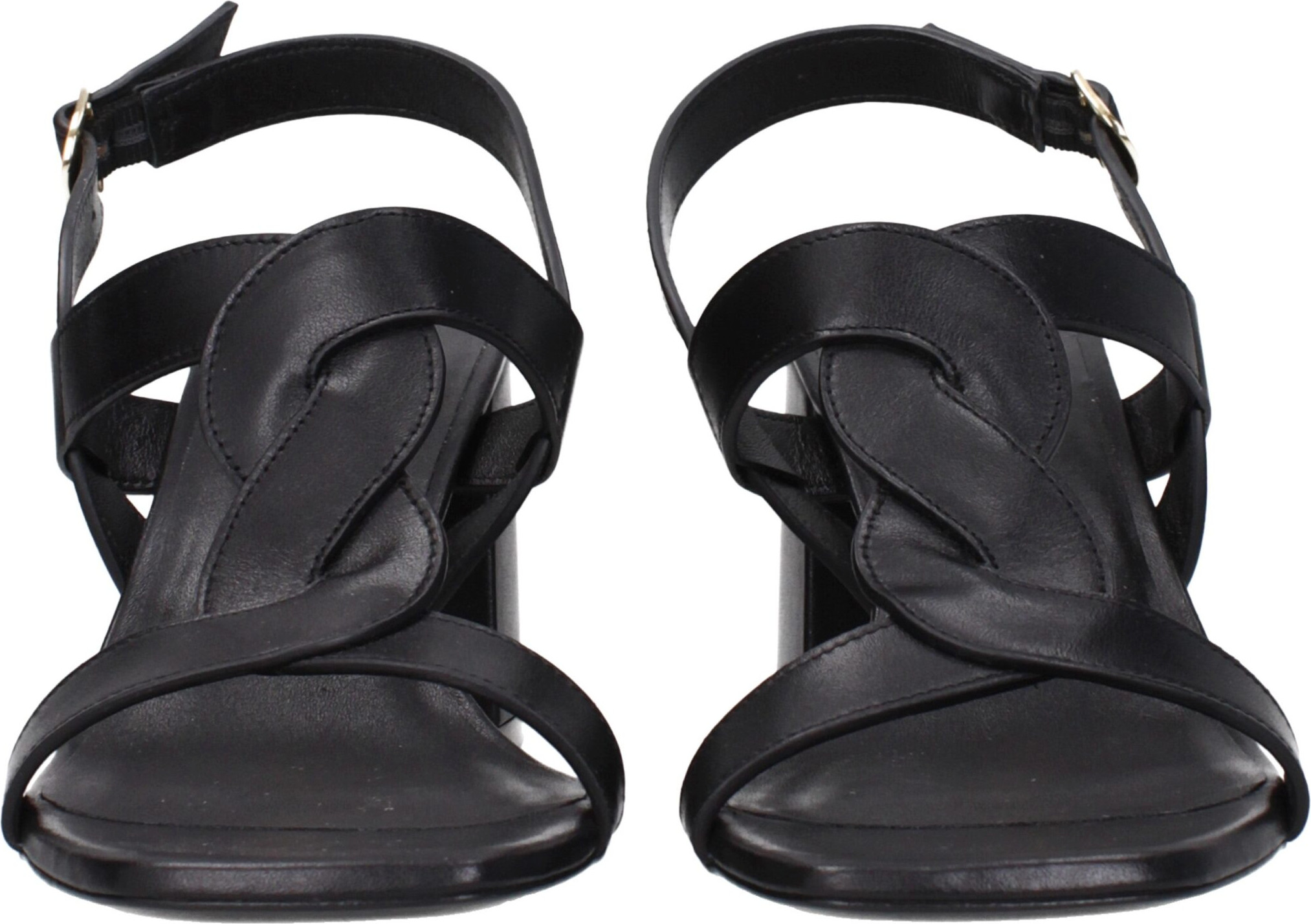 Босоножки на платформе из черной кожи Stuart Weitzman