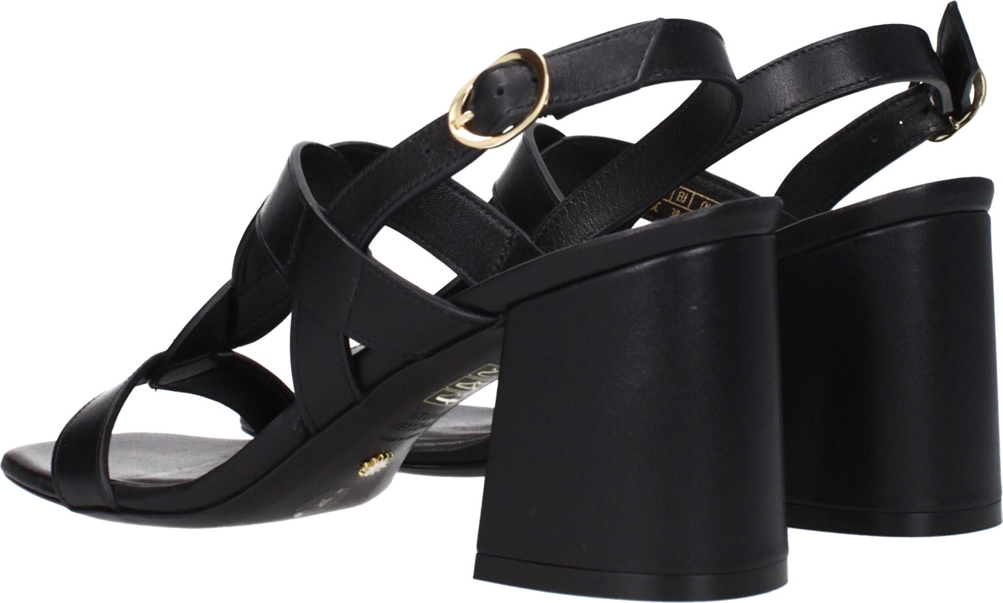 Босоножки на платформе из черной кожи Stuart Weitzman