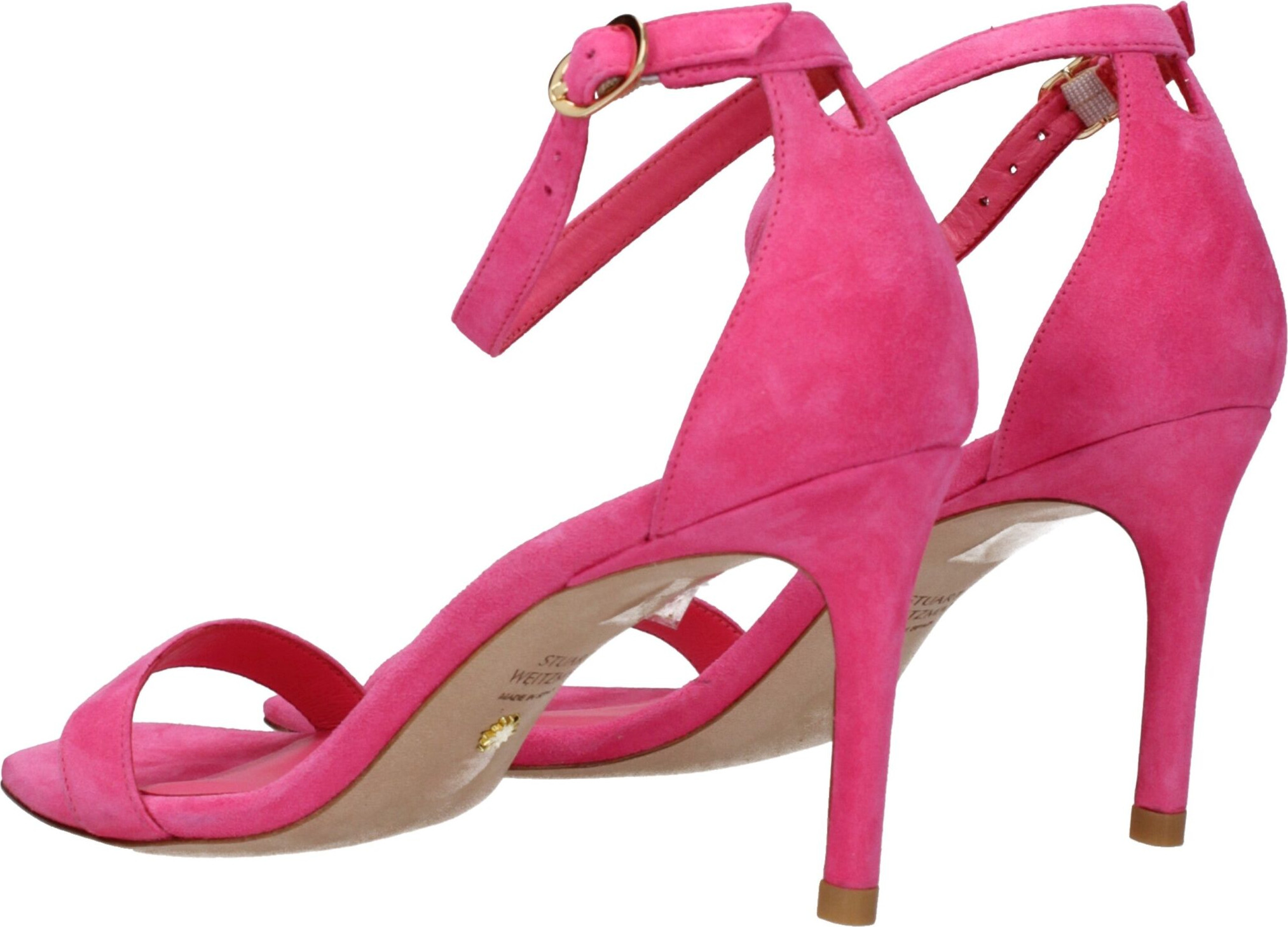 Босоножки Stuart Weitzman на шпильке из розовой кожи