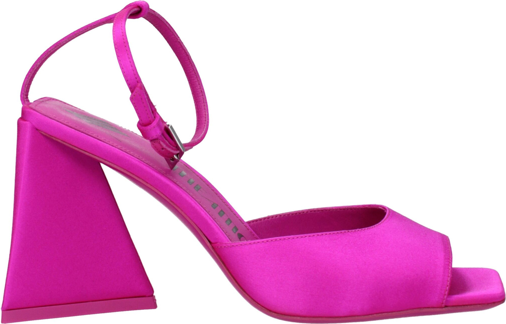 Pink Satin Stiletto Heel Sandals by The Attico