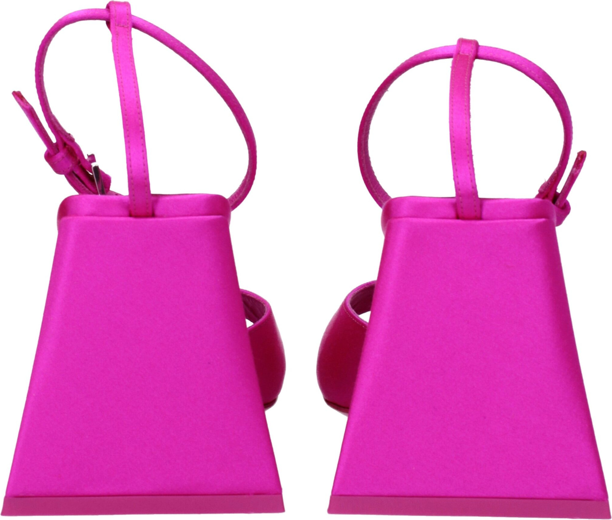 Pink Satin Stiletto Heel Sandals by The Attico