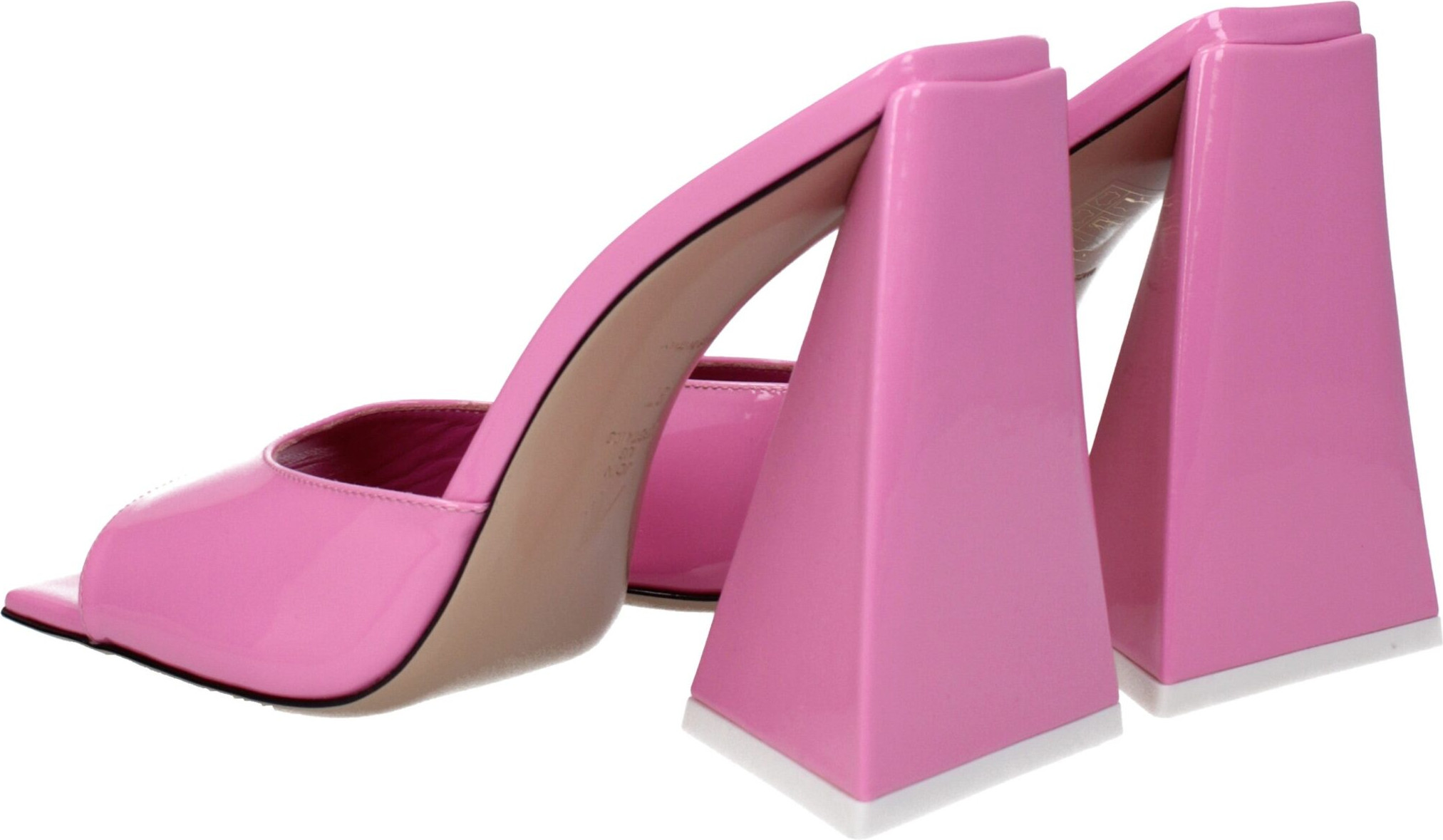 The Attico Pink Patent Platform Sandal
