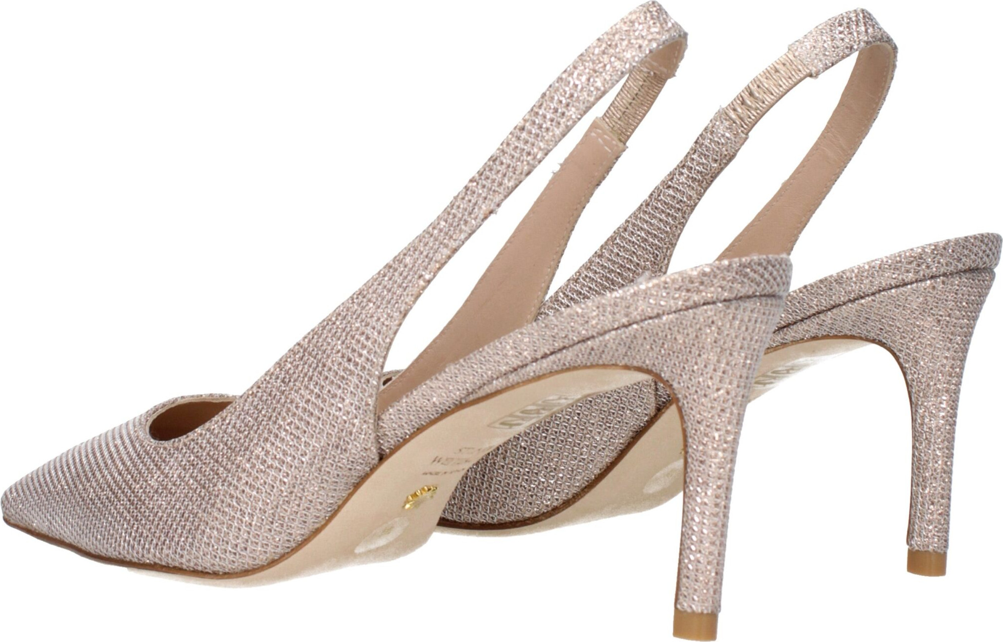 Stuart Weitzman pusilari pushti matodan tikilgan poshnalli tuflilari
