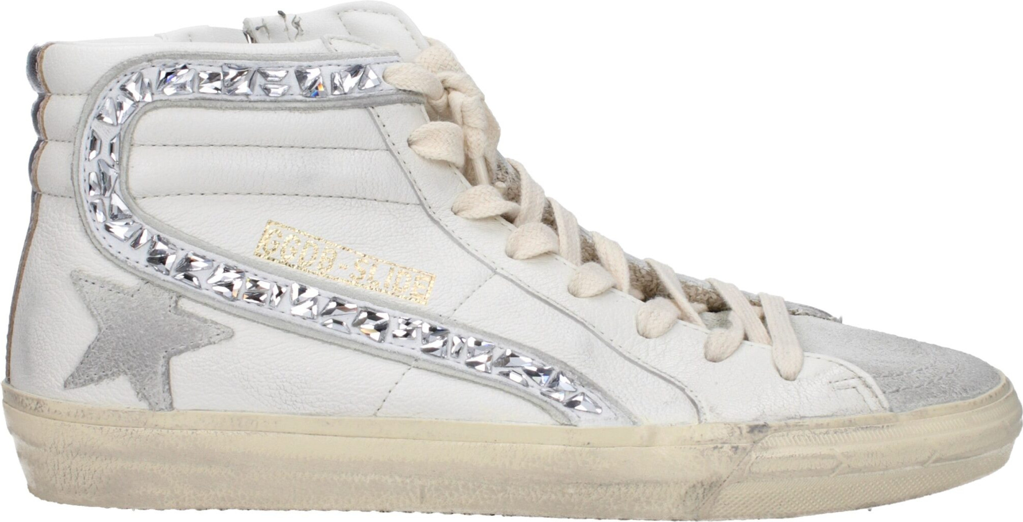 Кроссовки Golden Goose из белой кожи высокие