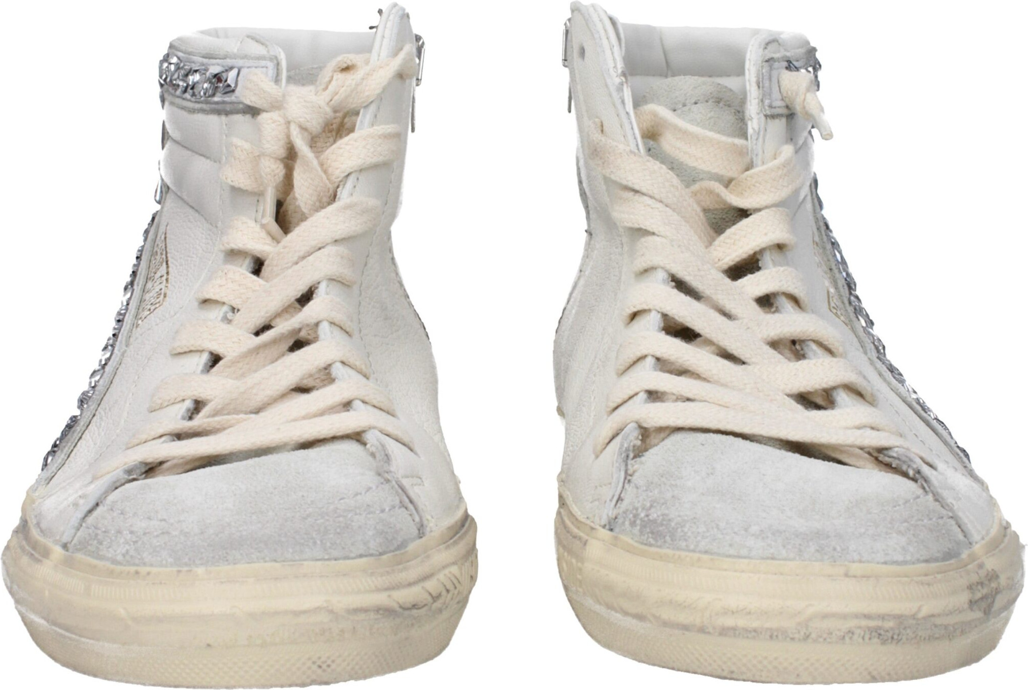 Кроссовки Golden Goose из белой кожи высокие
