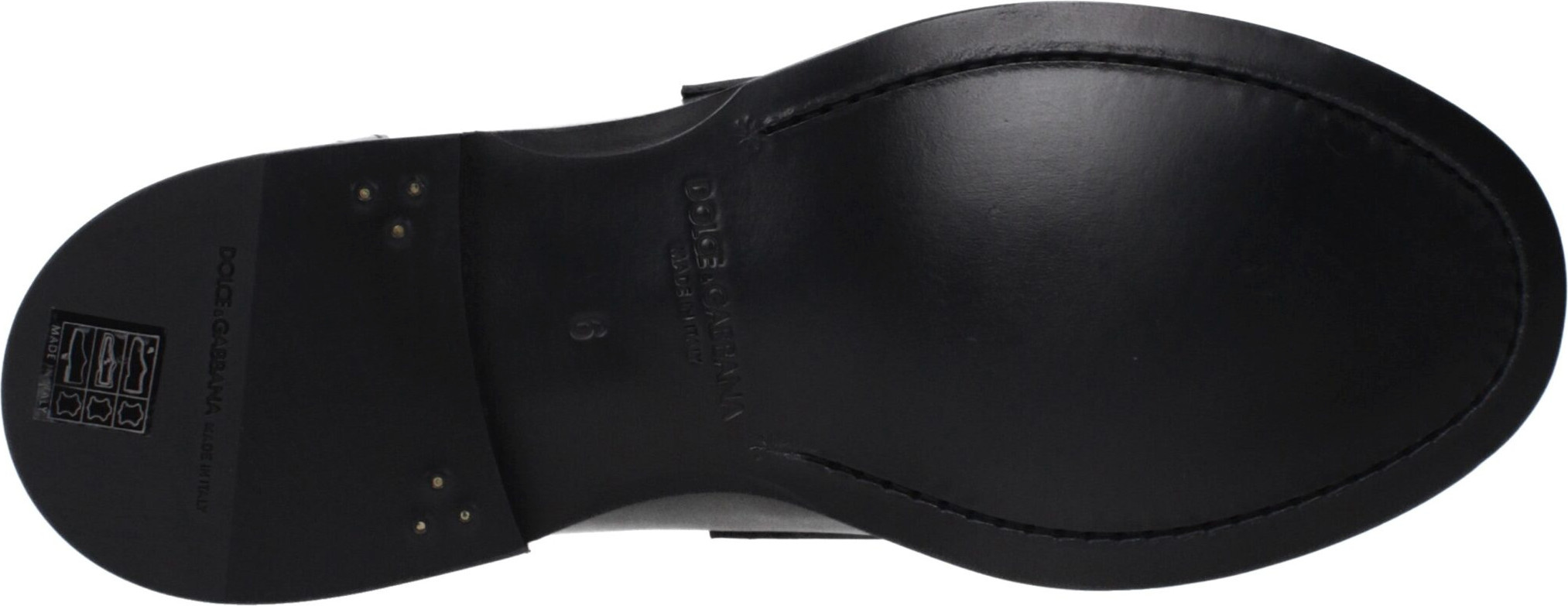 Black Leather Slip-On Loafers Dolce & Gabbana