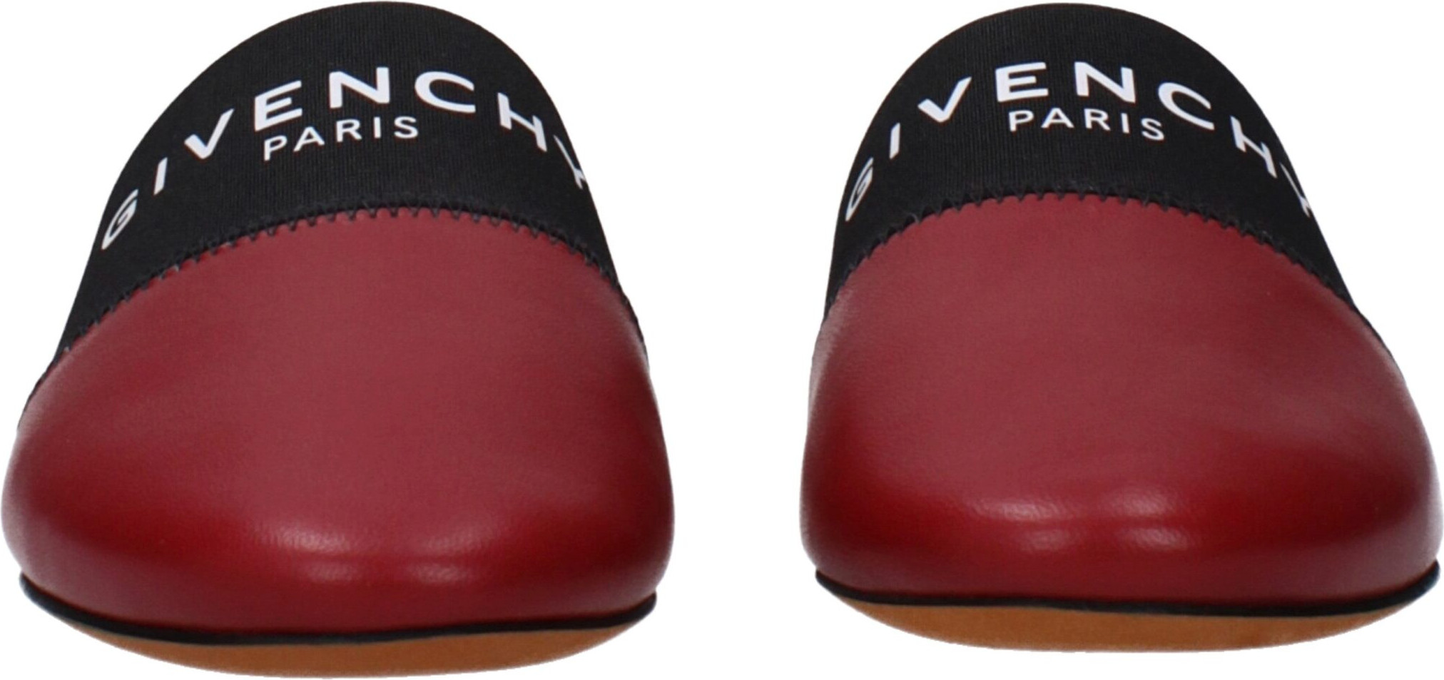 Красные кожаные тапочки Givenchy