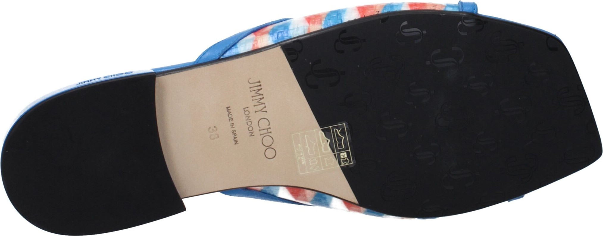 Голубые тканевые тапочки Jimmy Choo Eyewear