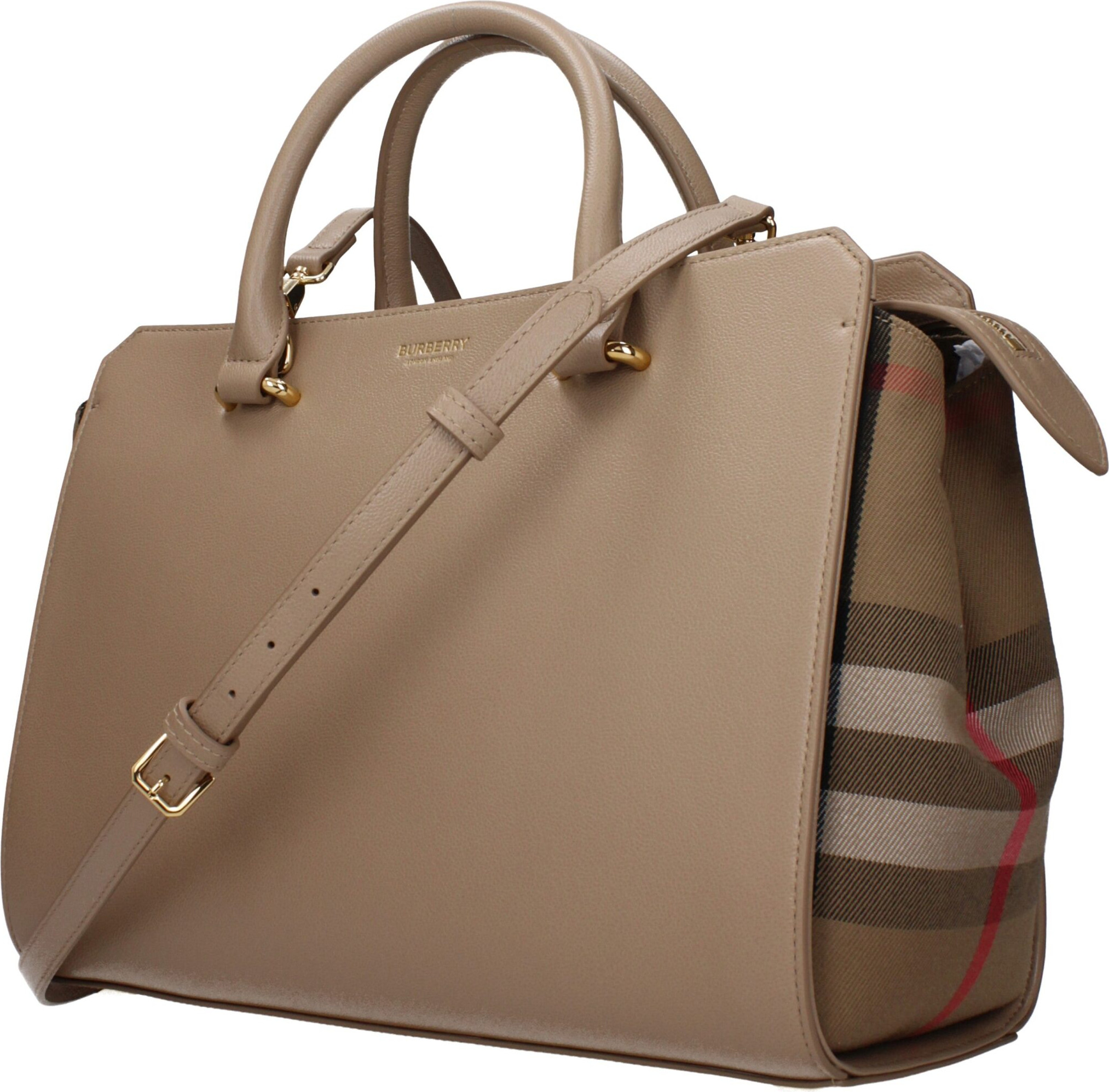 Burberry Bej Rangdagi Zamsh Sumka