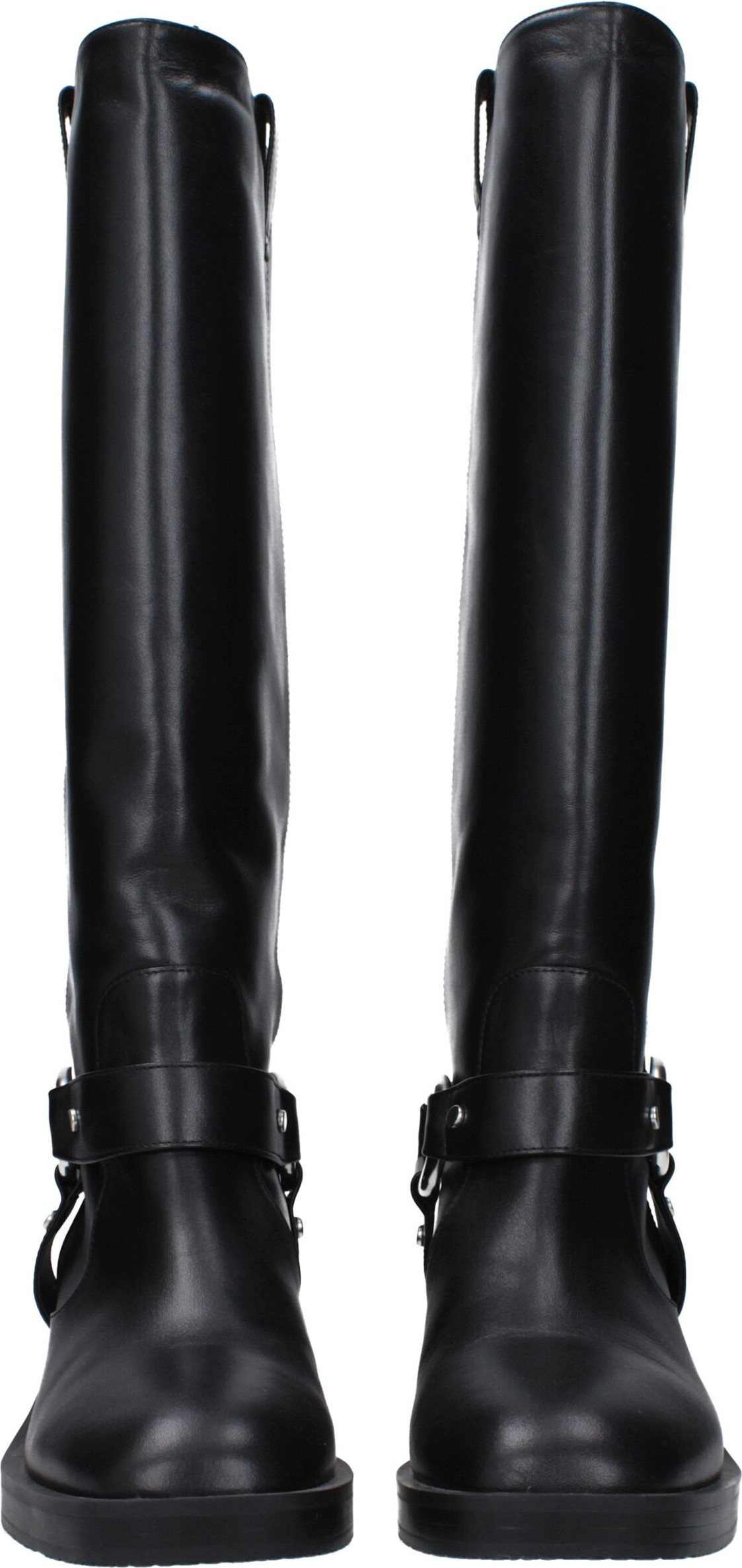 Qora charmdan tikilgan baland poshnalli etik Stuart Weitzman