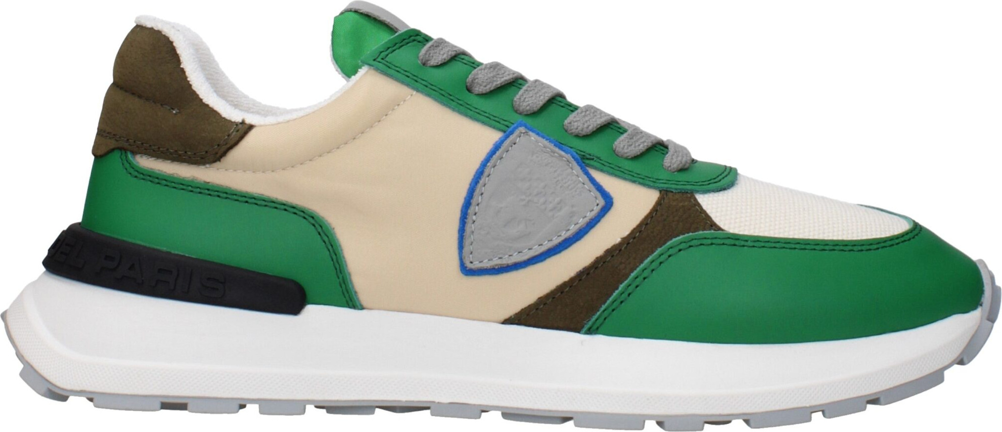 Philippe Model Green Fabric Athletic Sneakers