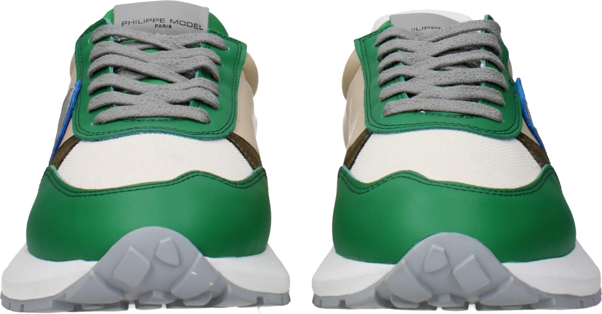 Philippe Model Green Fabric Athletic Sneakers