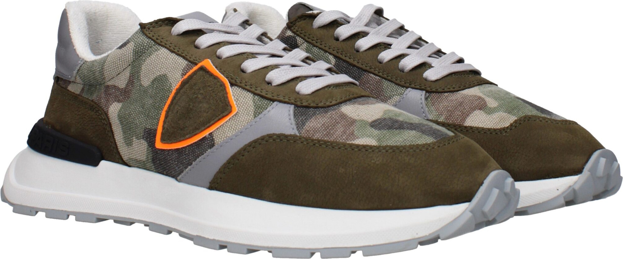 Philippe Model Green Fabric Sneakers
