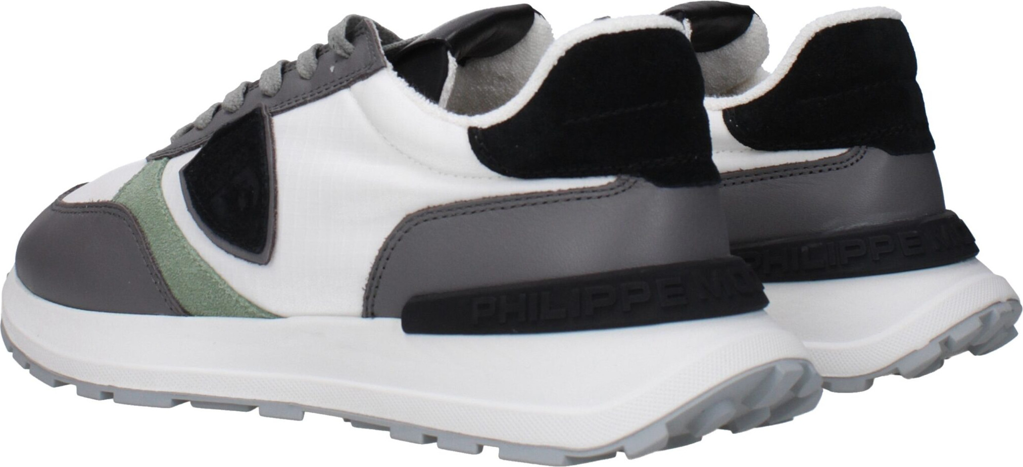 Кроссовки Philippe Model белые тканевые низкие