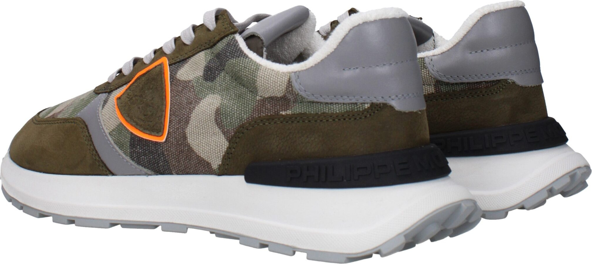 Philippe Model Green Fabric Sneakers