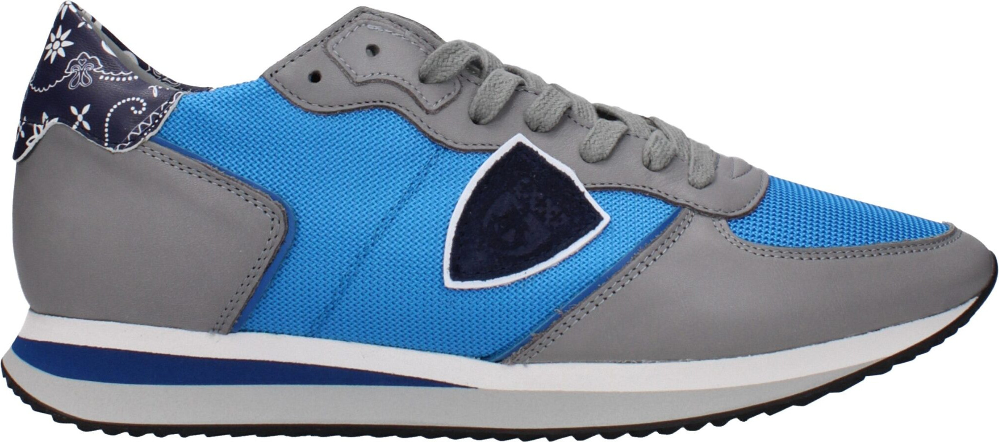 Blue Fabric Low Top Sneakers Philippe Model