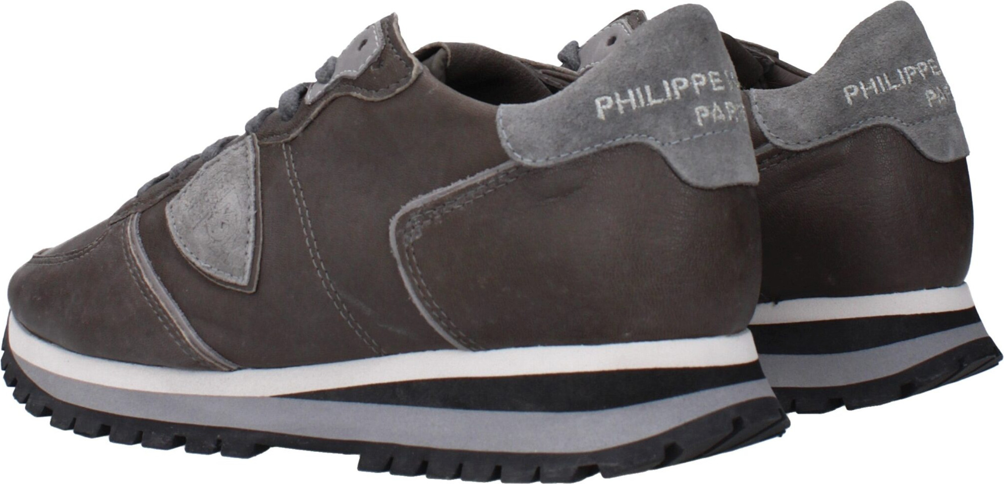 Кроссовки Philippe Model из серой кожи