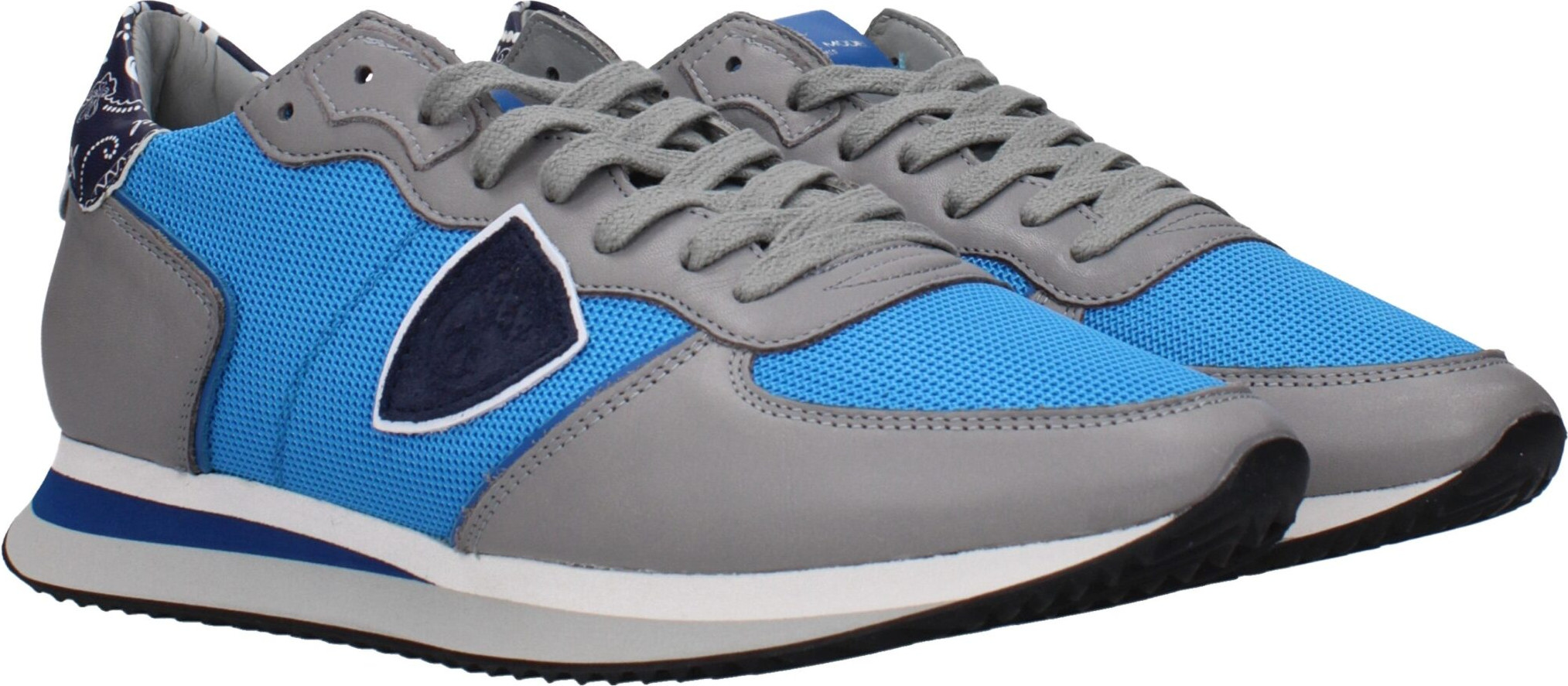 Blue Fabric Low Top Sneakers Philippe Model