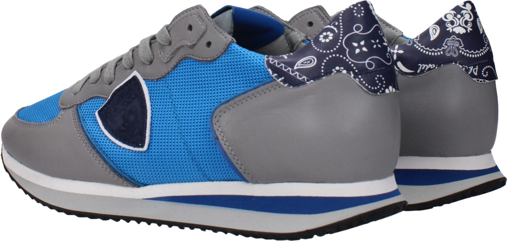 Blue Fabric Low Top Sneakers Philippe Model