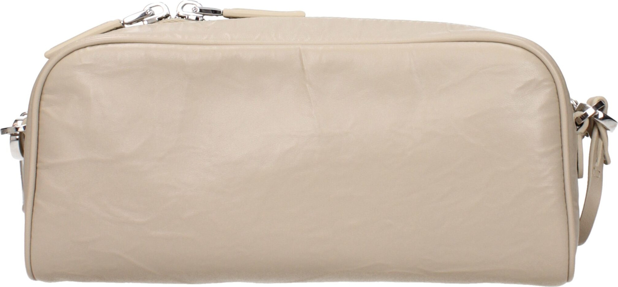 Crossbody Prada sumkasi, bej rangli charmdan