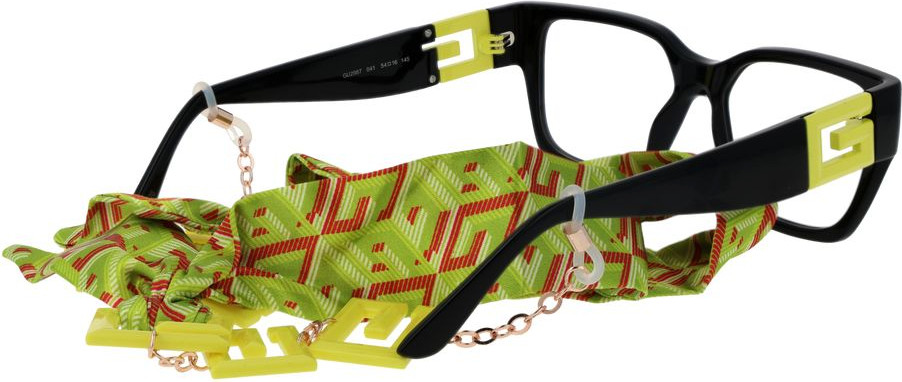 GUESS Black Stainless Steel Glasses (Frames)